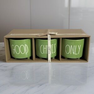 Rae Dunn “Good Chives Only” Ceramic Planter Set - Brand new in box